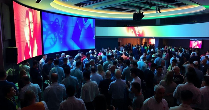 Aluguel de painel de LED curvo transforma eventos com tecnologia inovadora