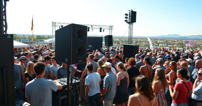 Locação de caixa de som para feiras para eventos de sucesso