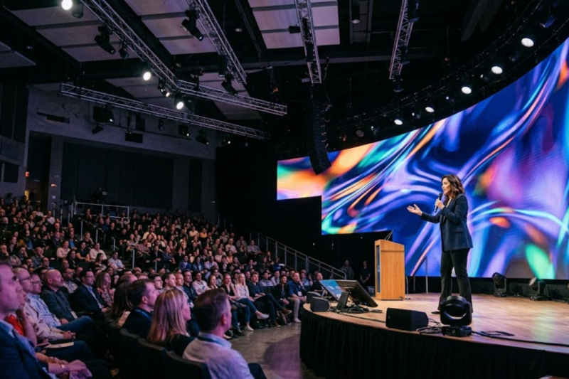 Transforme Seu Evento com Painéis de LED Curvos